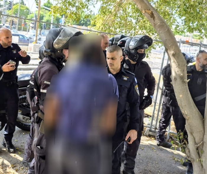 Police activity and arrest of the suspect
