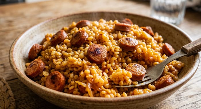 Sausage and couscous