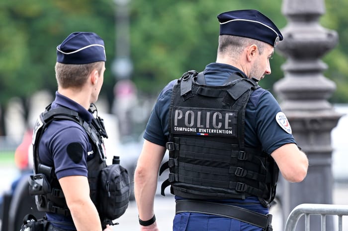 French police officers; those pictured are not connected to the story