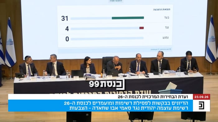 The Central Elections Committee during the fateful hearing