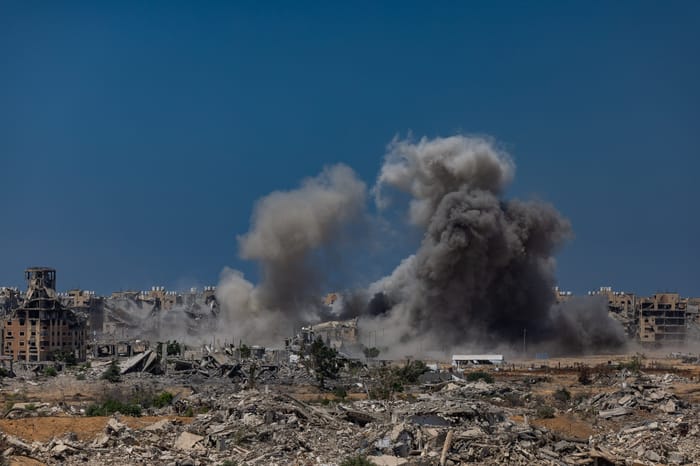 Strike in Gaza. Archive