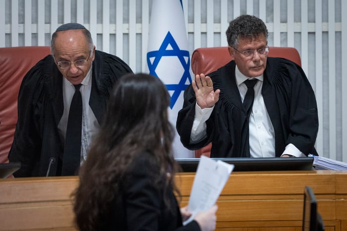 High Court President Yitzchak Amit with Justice Solberg