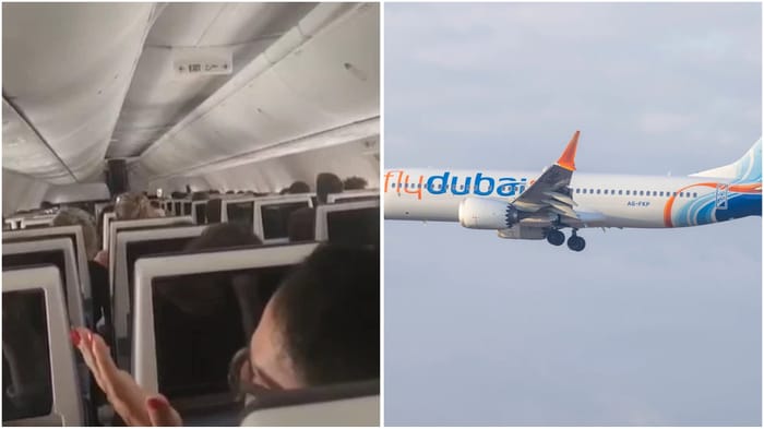 Passengers on the flight and a Flydubai aircraft