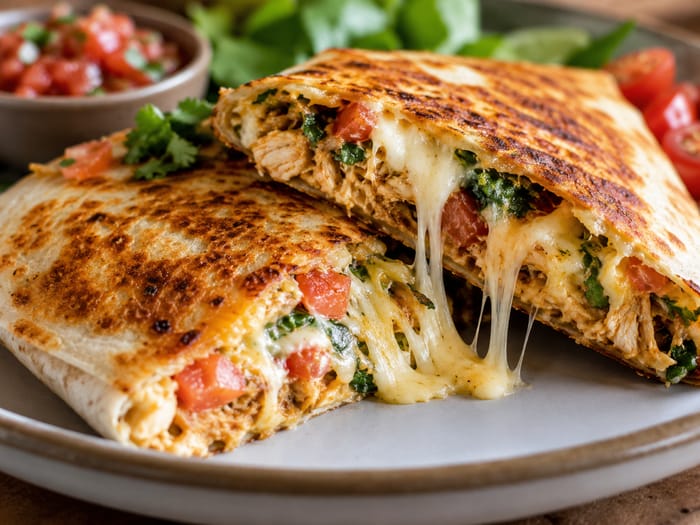Quick tortilla filled with everything good