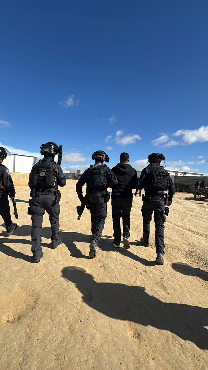 Police activity in the Negev, illustration