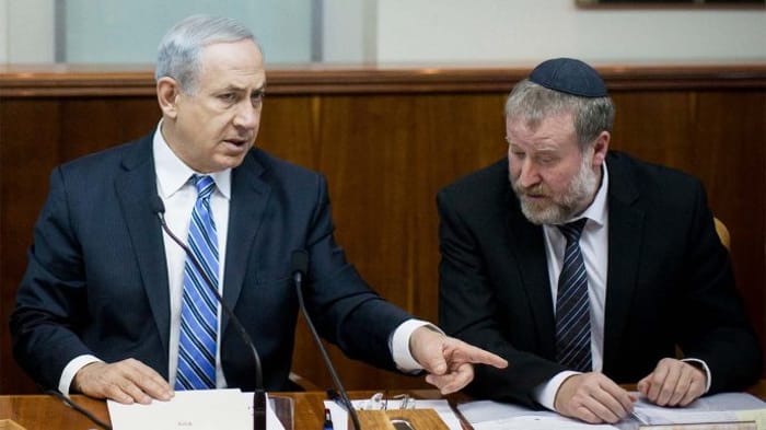 Avichai Mandelblit and Benjamin Netanyahu