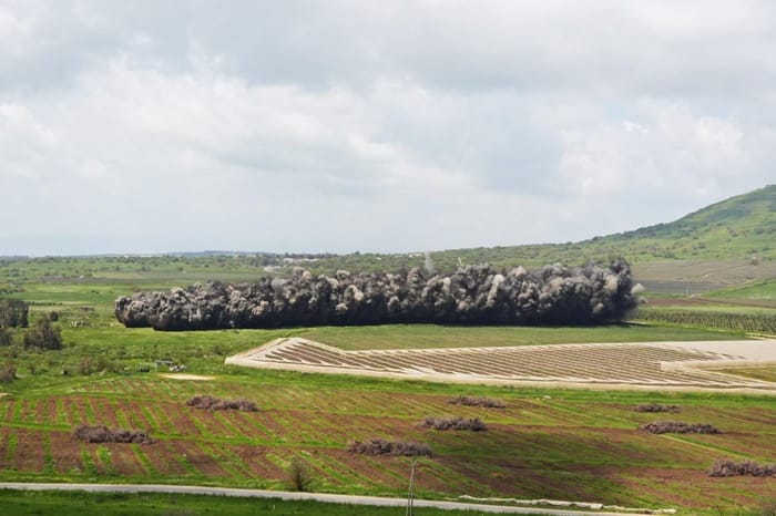 Landmine detonation