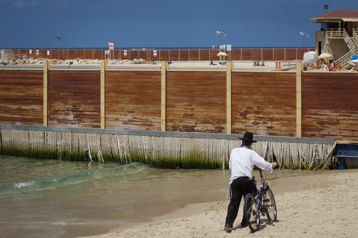 The separate beach in Tel Aviv