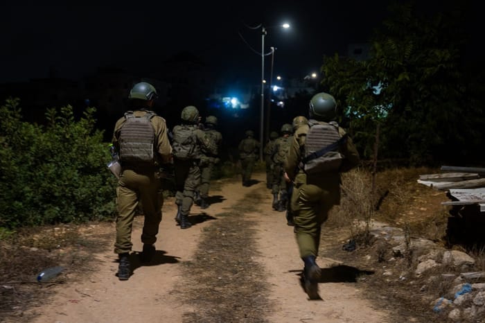IDF forces in the Binyamin region