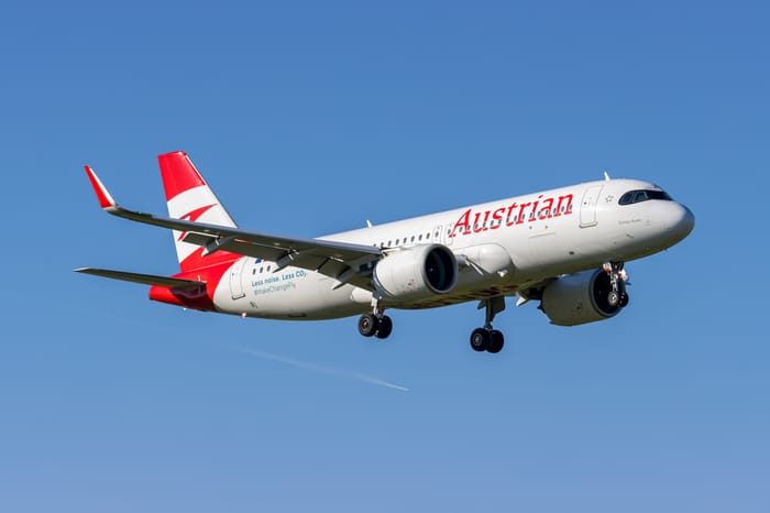 Austrian Airlines aircraft, illustration