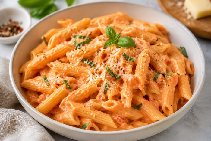 Pink pasta sauce