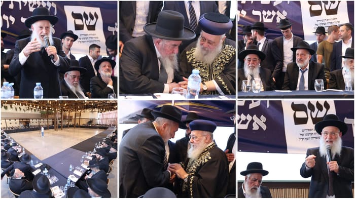 Emergency gathering of Moetzet Chachmei HaTorah members and hundreds of roshei yeshiva for Shas