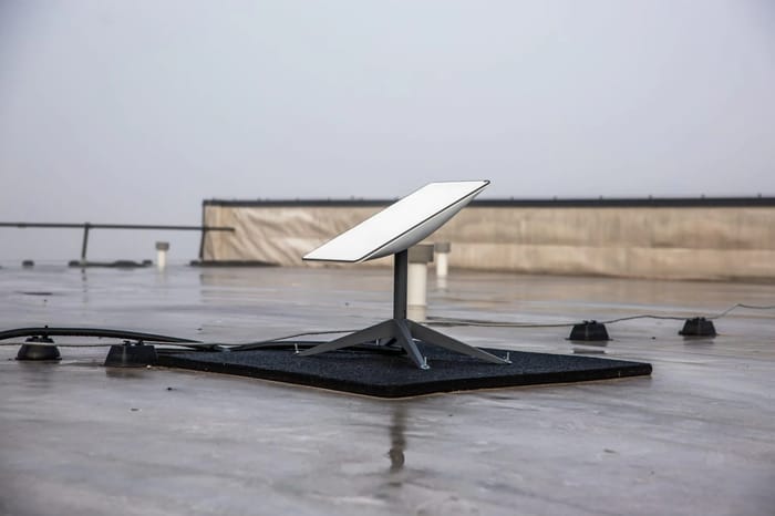 A Starlink satellite dish owned by Musk's company
