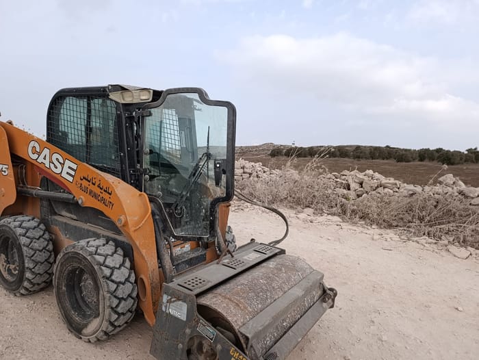 Heavy machinery used in the road-building attempt