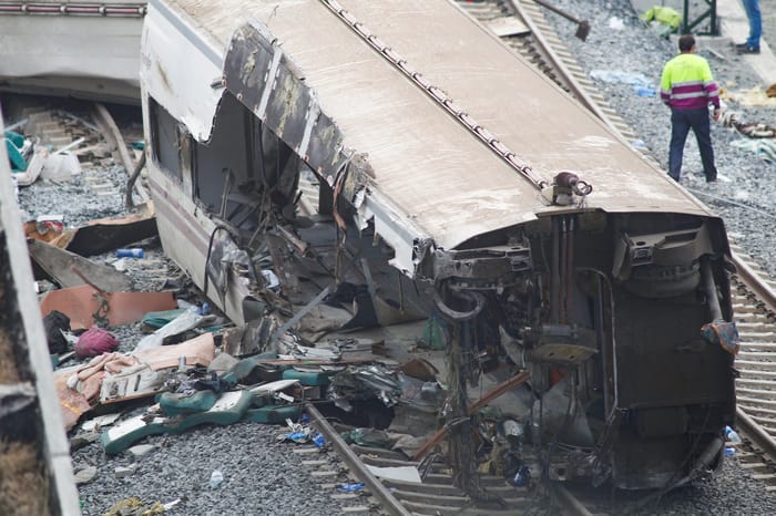 Train crash in Spain