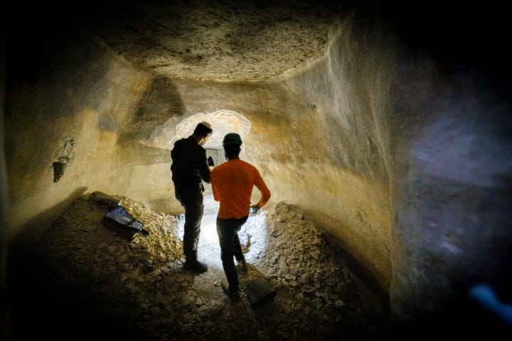 Police in the terror tunnel