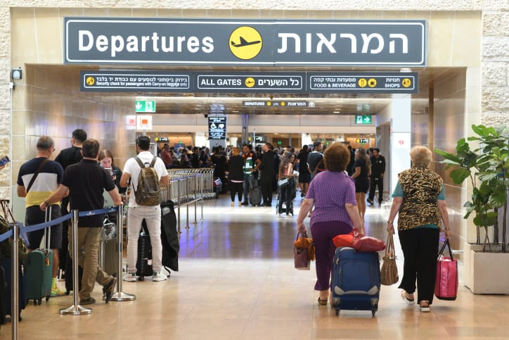 Israelis at Ben Gurion Airport