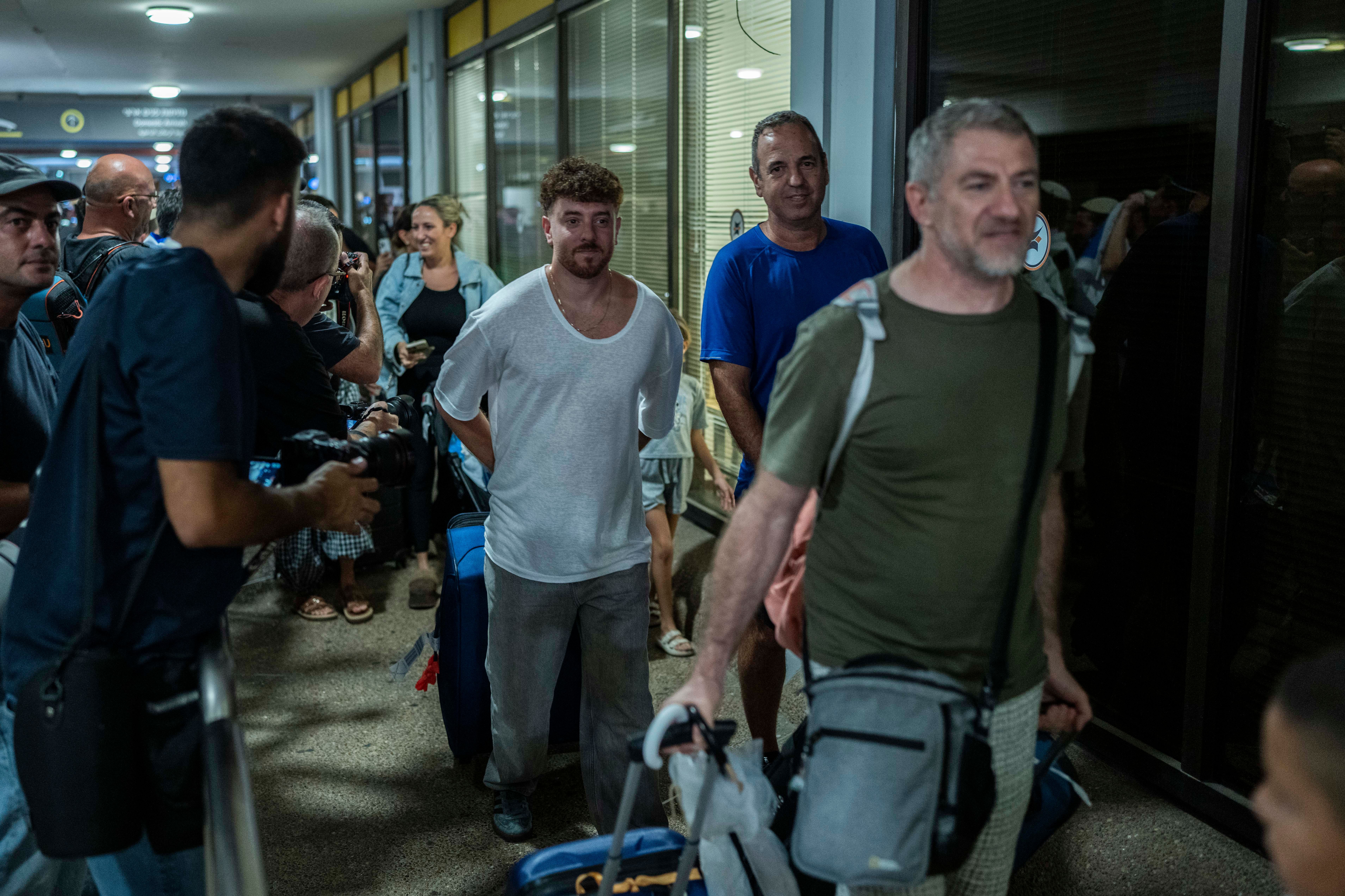 Scenes from the landing at Ben Gurion Airport