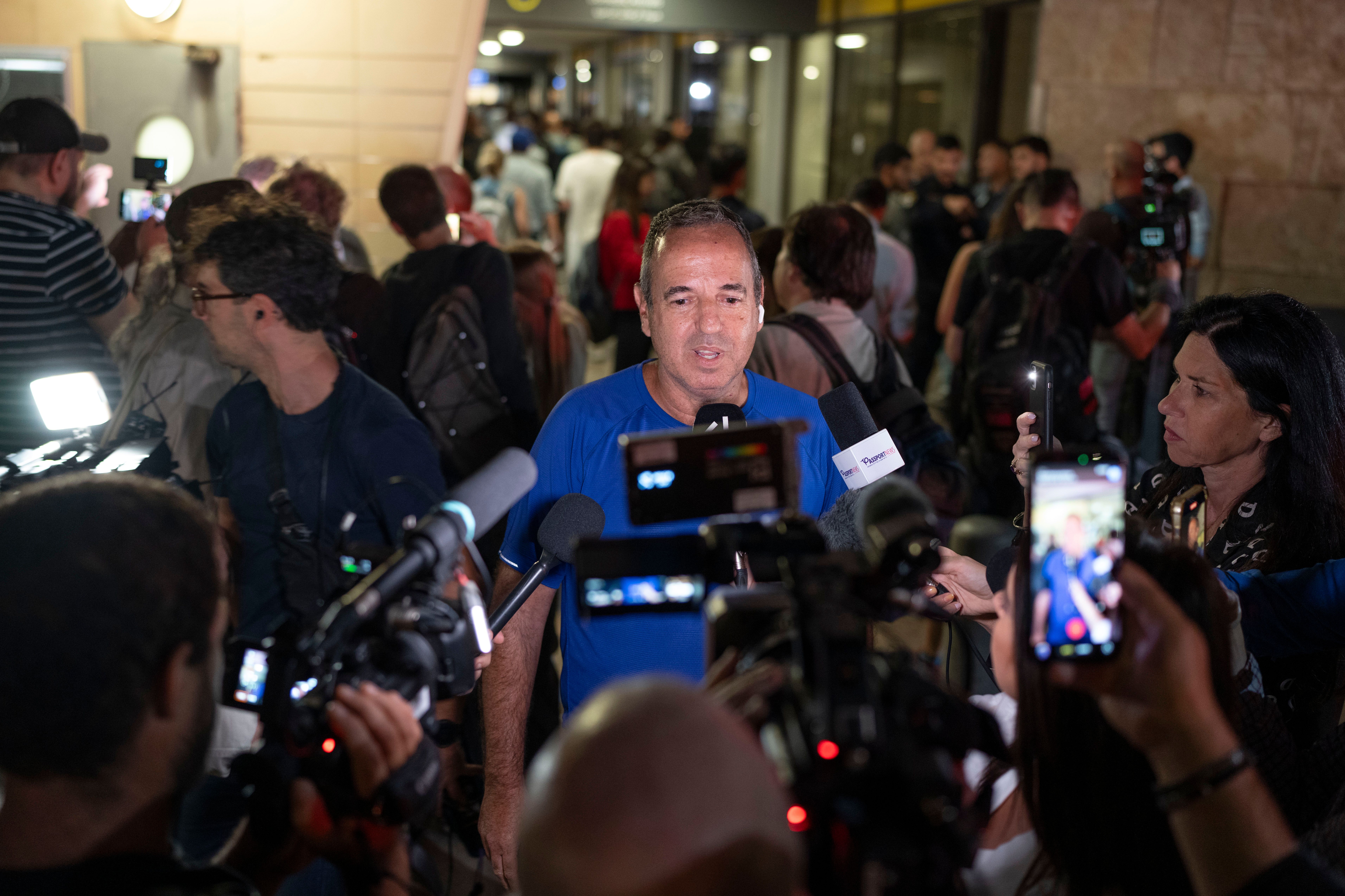 Scenes from the landing at Ben Gurion Airport