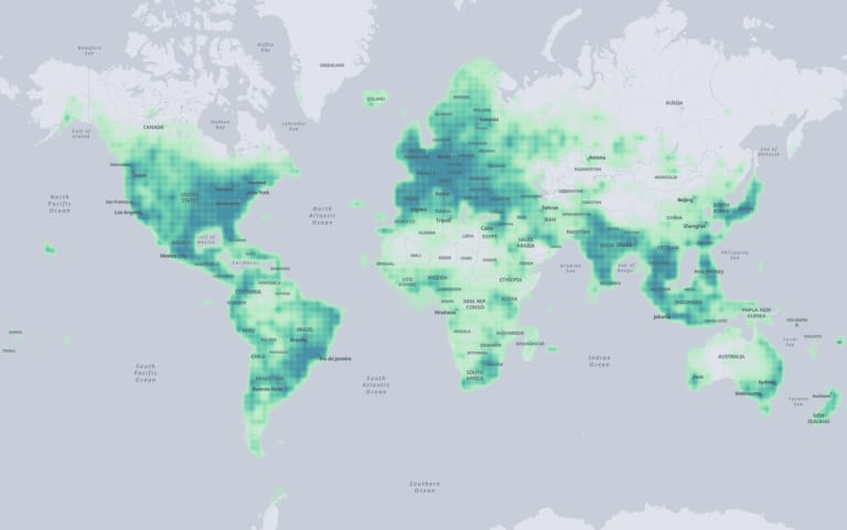The project's mapping data