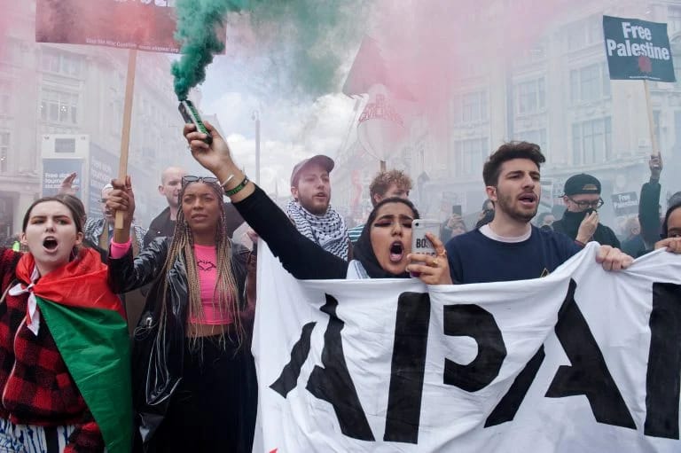 Demonstrations against Israel in London