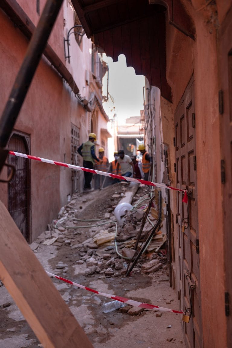 The damage from the earthquake