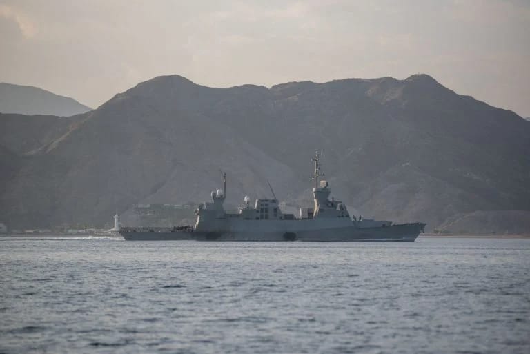The missile ship in the Red Sea