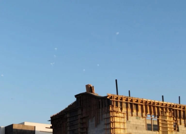 Iron Dome interceptions in the Negev