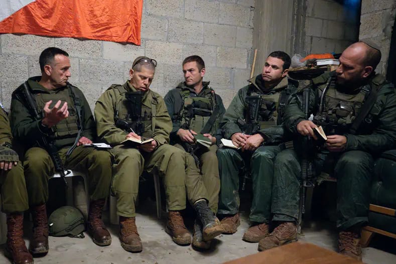 Halevi during situational assessment in Gaza