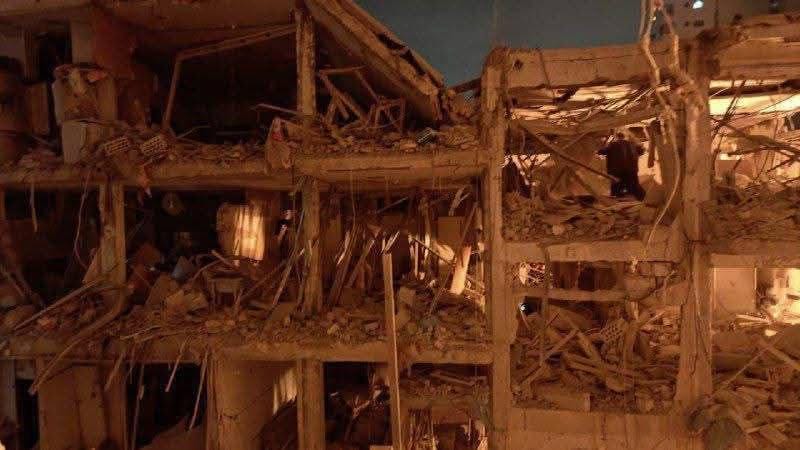 Iranian ballsitic missile hits buildings in Arad