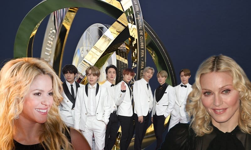 Shakira, BTS, Madonna