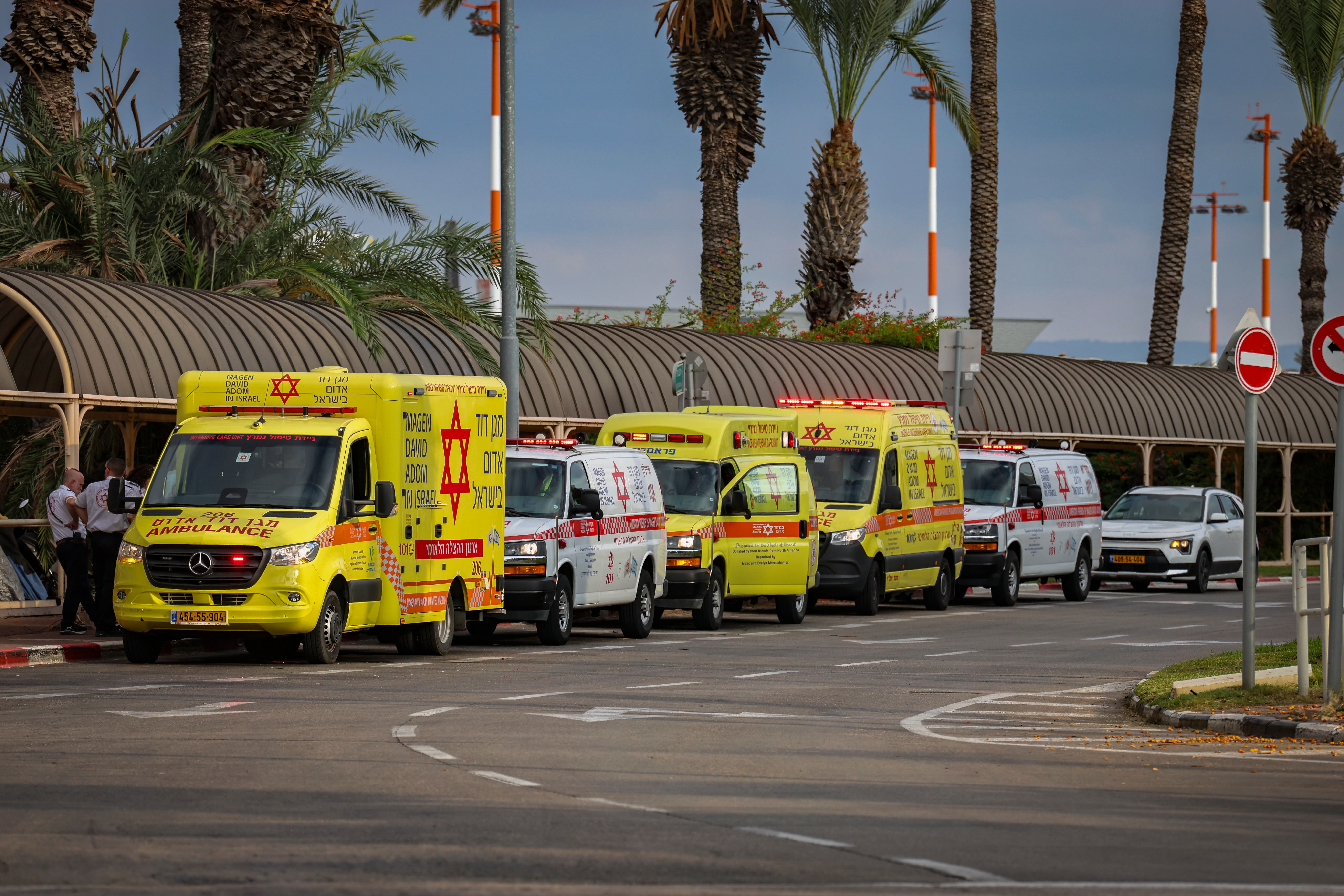 Scenes from the landing at Ben Gurion Airport