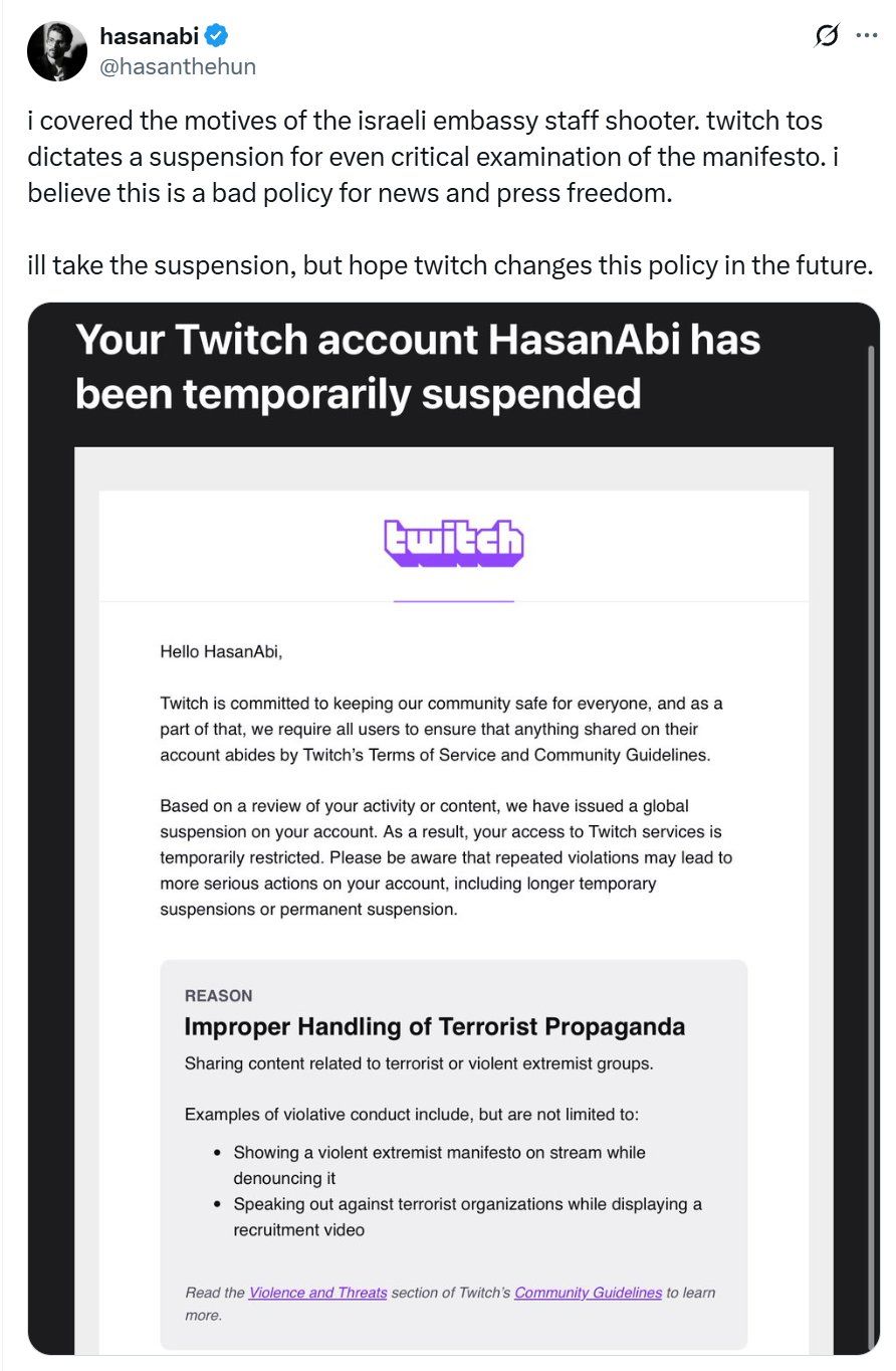 Piker's Twitch statement.