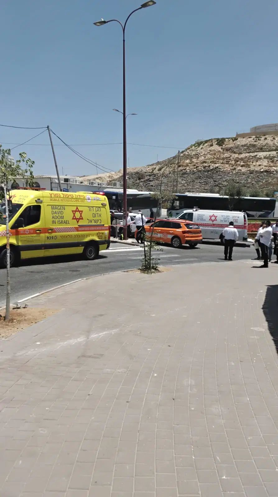Scene of fatal accident, Modiin Illit