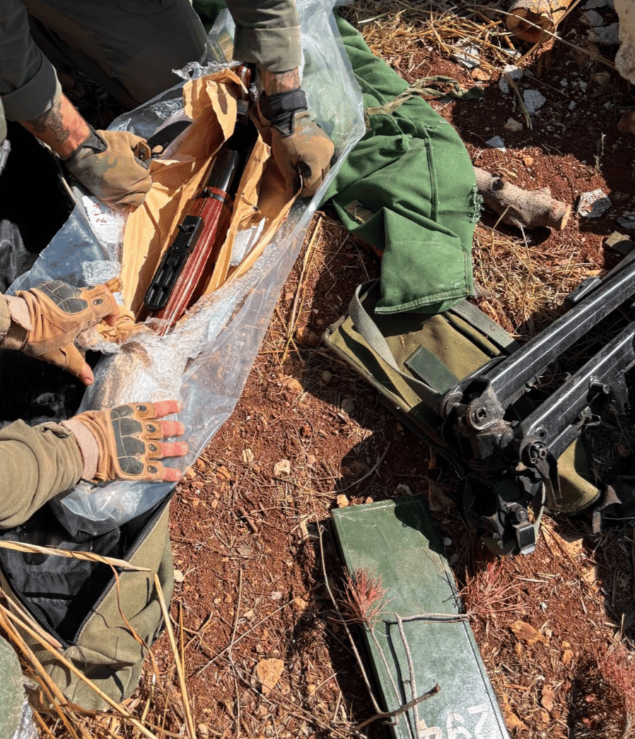 Weapons uncovered in the security zone in southern Lebanon