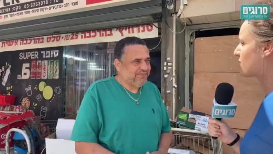 Erez, the owner of the supermarket in south Tel Aviv