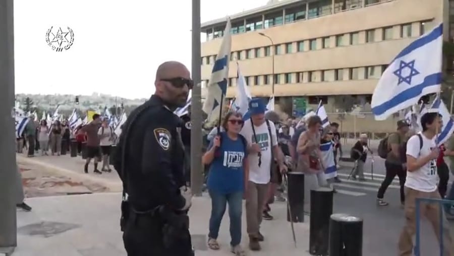 The demonstration in Jerusalem
