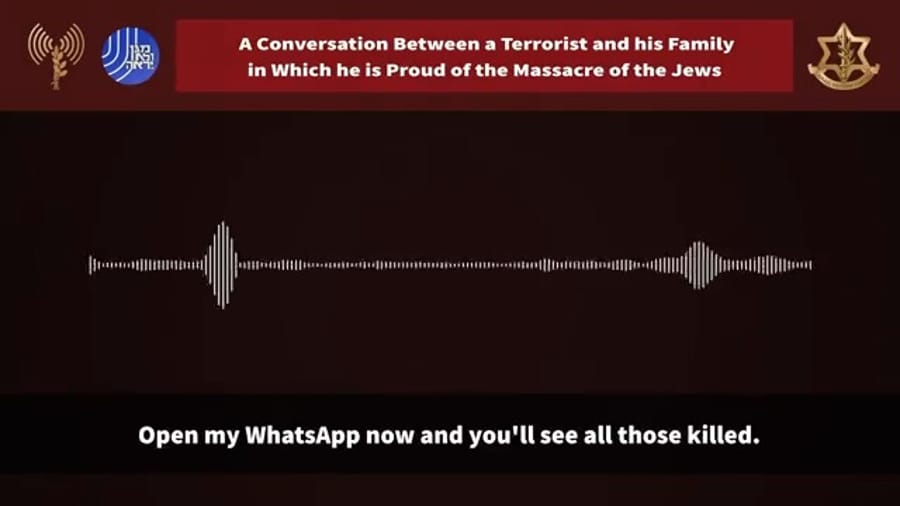 The terrorist's conversation with his family