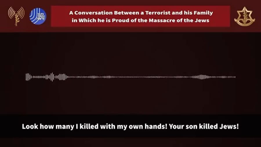 The terrorist's conversation with his family