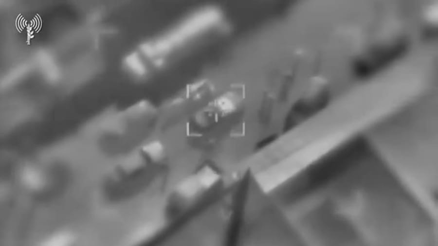 Tracking Atrash's car before destroying it.