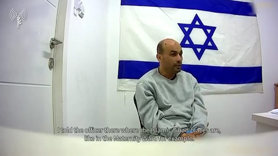 Terrorist commander discussing his role and the Hamas presence at Shifa Hospital.