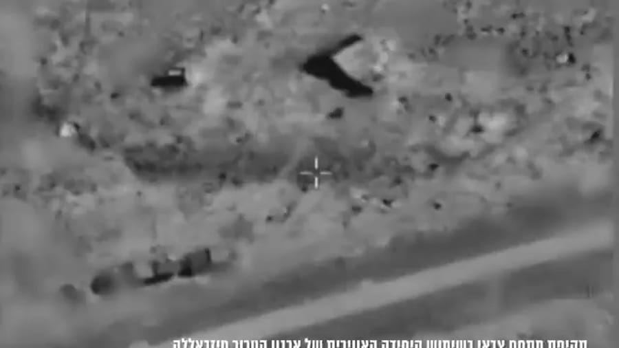 Strike on Hezbollah Zboud drone base.