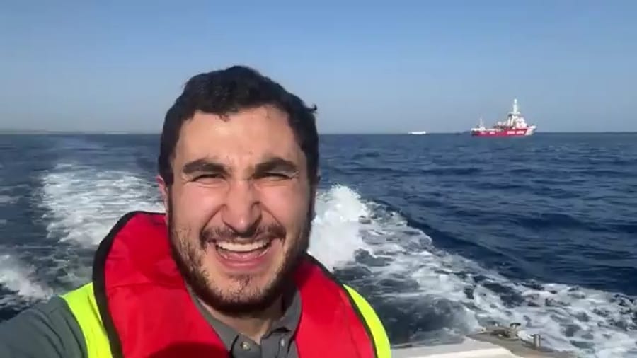 WCK employee Juan Camilo describes his organization's efforts to supply Gazan residents with aid.