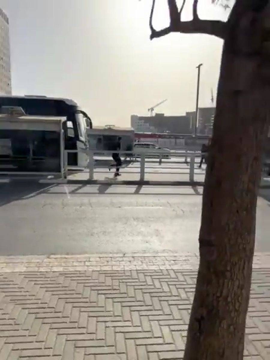The fleeing terrorist just before being gunned down.