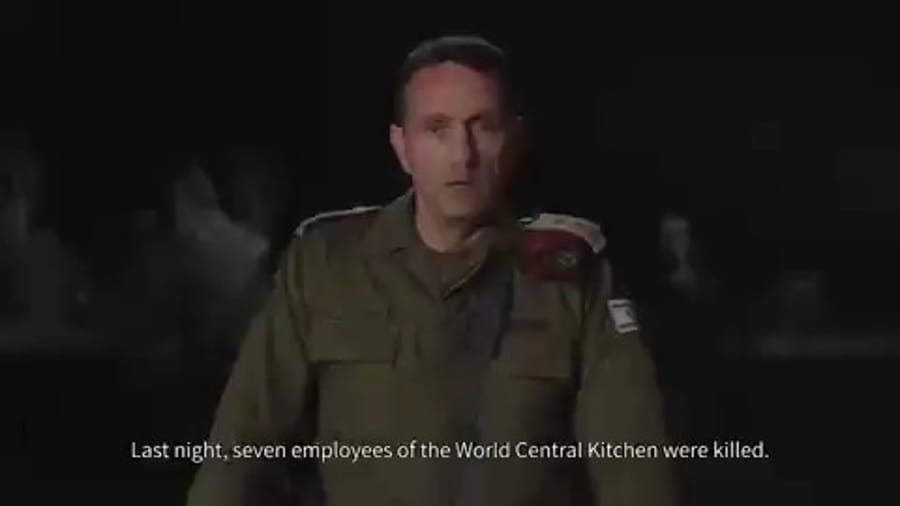 IDF Chief of Staff Halevi explains "grave mistake" of attacking WCK convoy.
