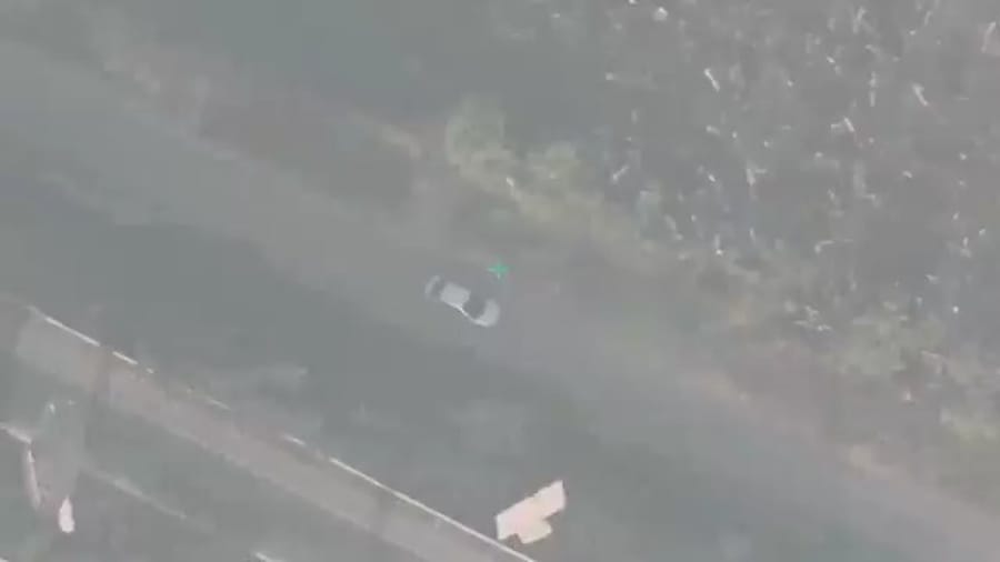 Car containing Hezbollah commanders before being struck.