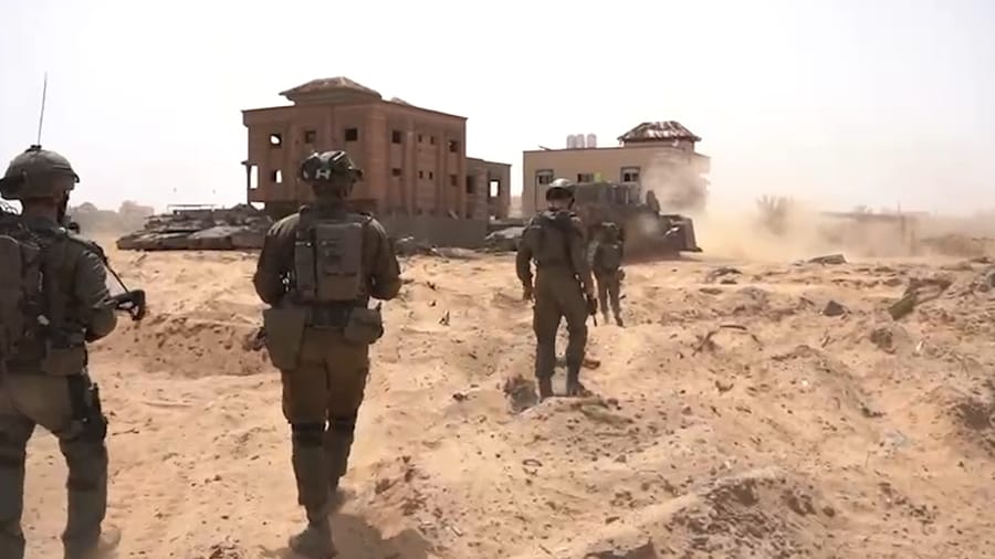 IDF soldiers operating in Gaza Strip.