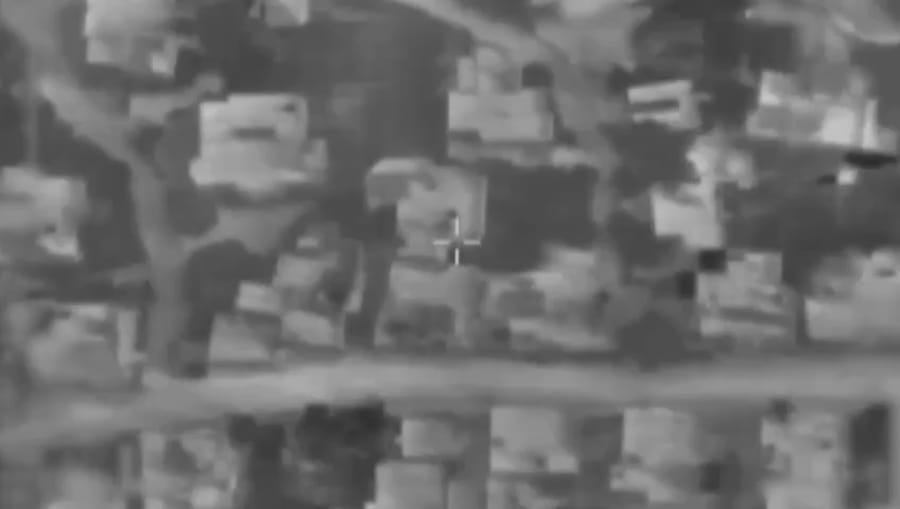 Striking Hezbollah targets.