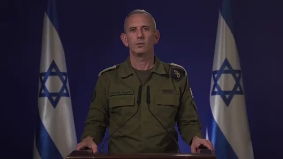IDF Spokesperson Daniel Hagari explaining the Rafah operation.