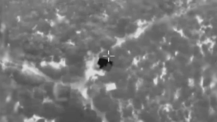 Striking Hezbollah rocket launchers.